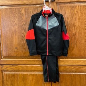 Athletic Works size XS black, red and gray track suite